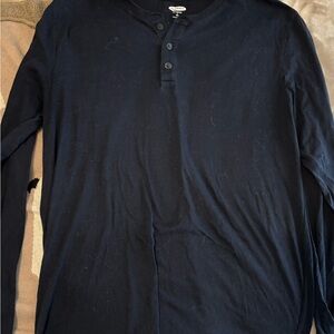 Old Navy Men's Dark Blue Long Sleeve Henley